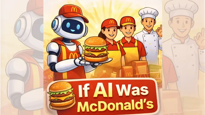 Banner for the If AI Was McDonald's insight article.