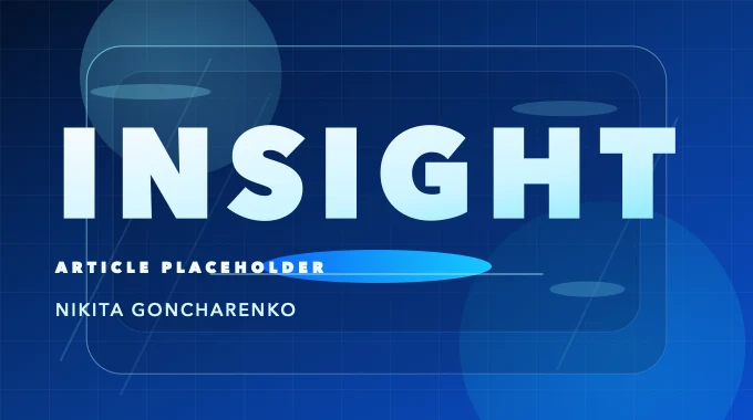 Generic Insight banner in the Nikita Goncharenko brand palette.