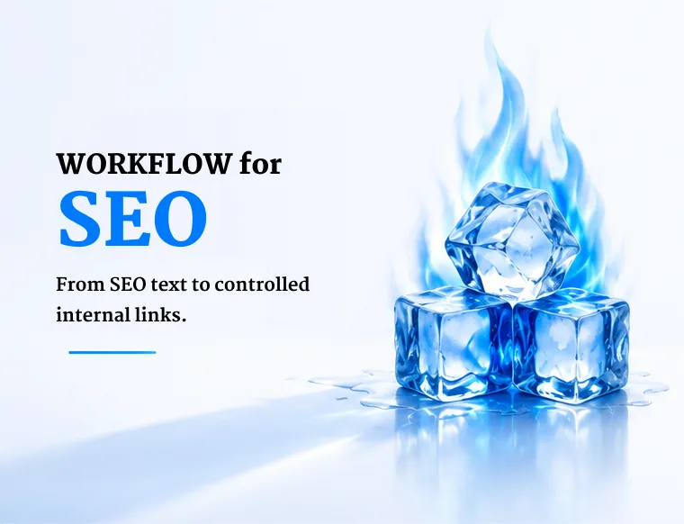 A simple workflow from approved URLs to linked, CMS-ready SEO text.