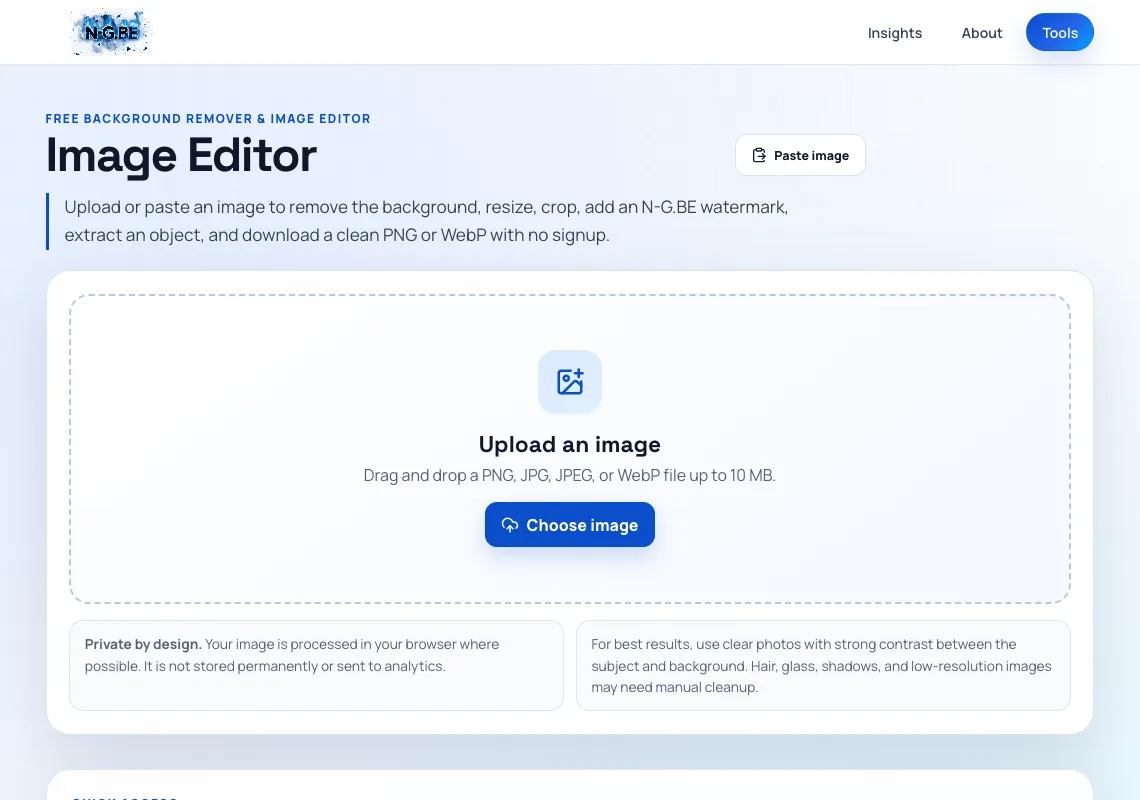 Screenshot of background-remover.n-g.be