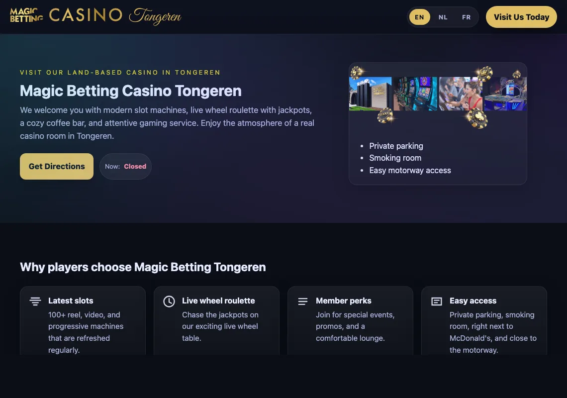 Screenshot of magicbettingcasinotongeren.be