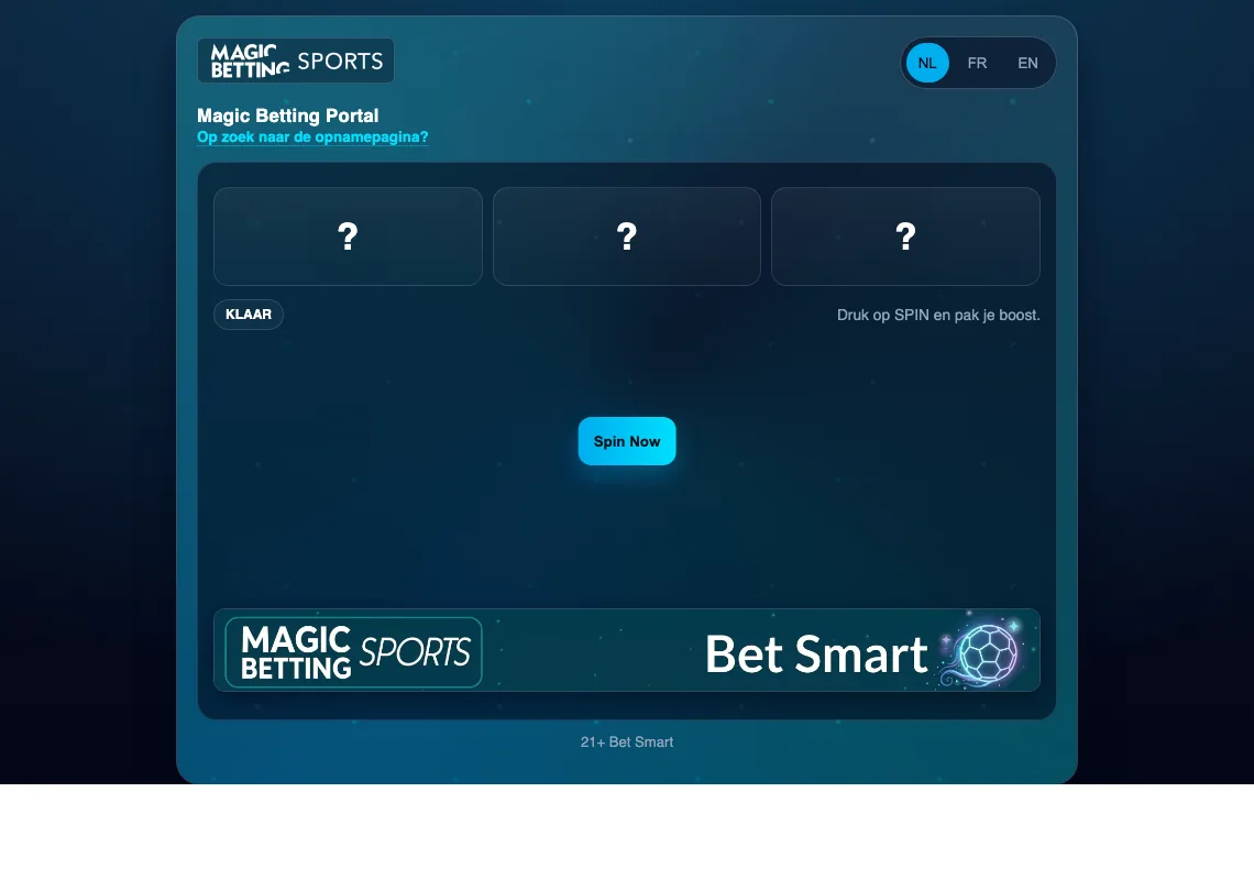 Screenshot of portal.magicbetting.be